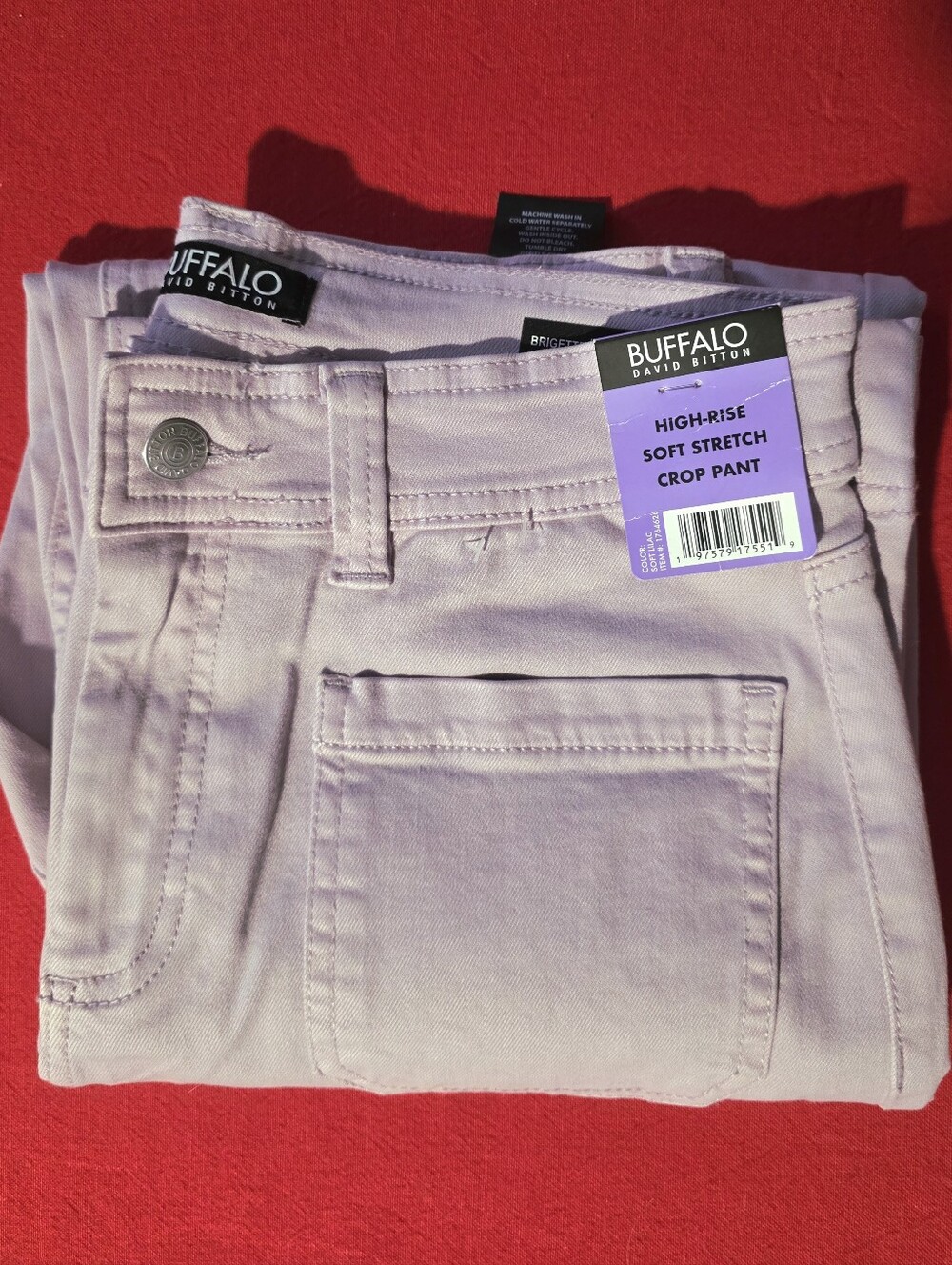 Buffalo David Bitton Pastel Pink/Purple Cropped Jeans
